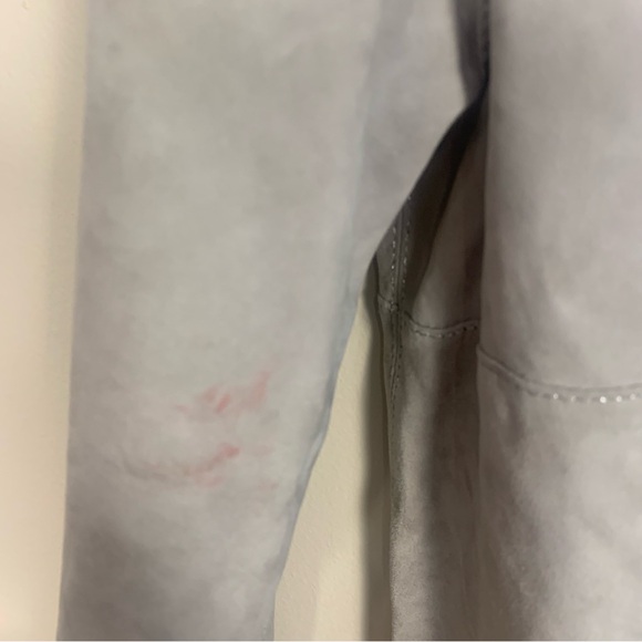 Lafayette 148 New York Gray Suede Leather Open Front Lightweight Jacket Cardigan - Picture 16 of 16